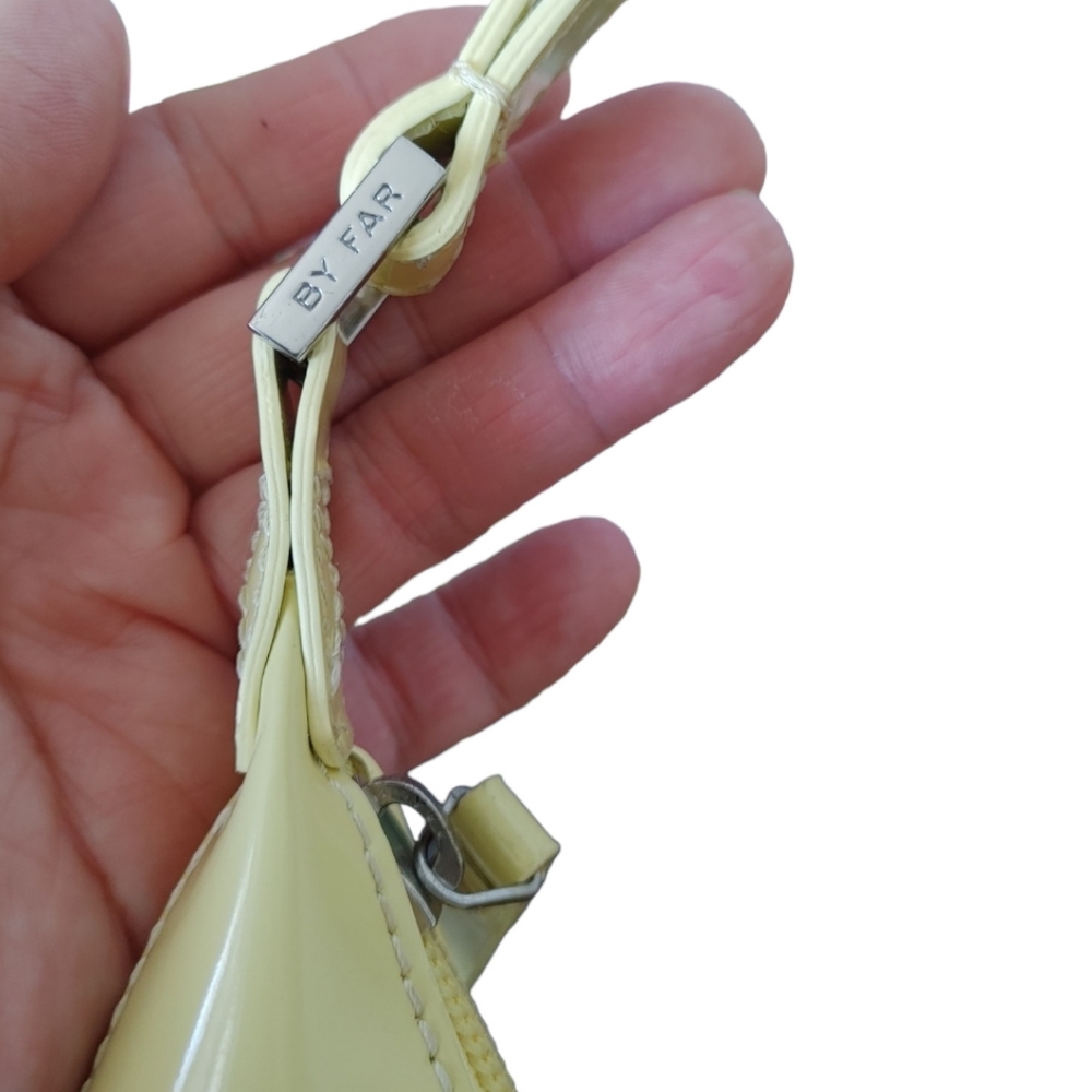 By Far Yellow Patent Leather Amber Small Handbag - Picture 3 of 16
